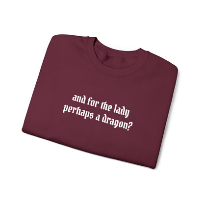 Dragon For The Lady Crewneck Sweatshirt (embroidered)