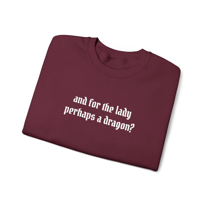 Dragon For The Lady Crewneck Sweatshirt (embroidered)