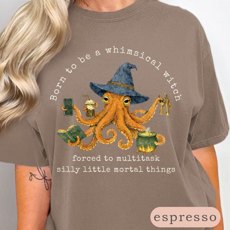 Born to be a whimsical witch octopus graphic top