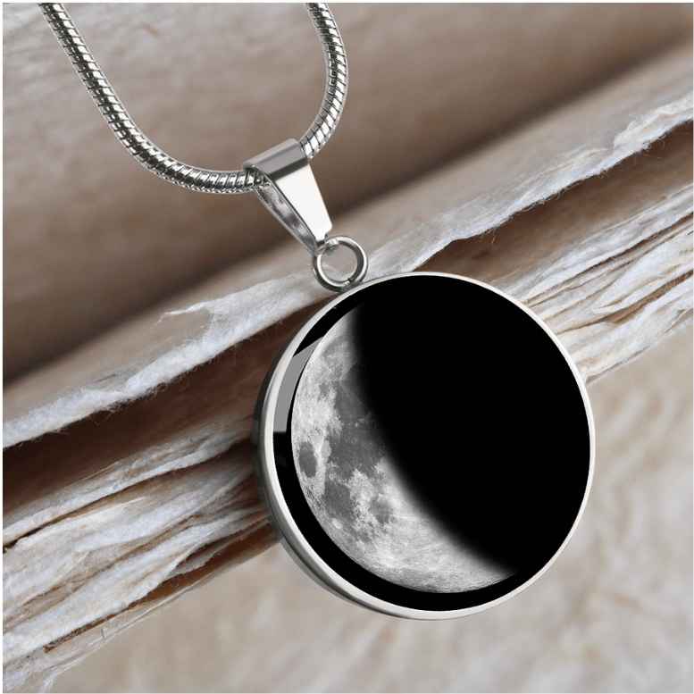 Personalized Birth Moon Phase Necklace