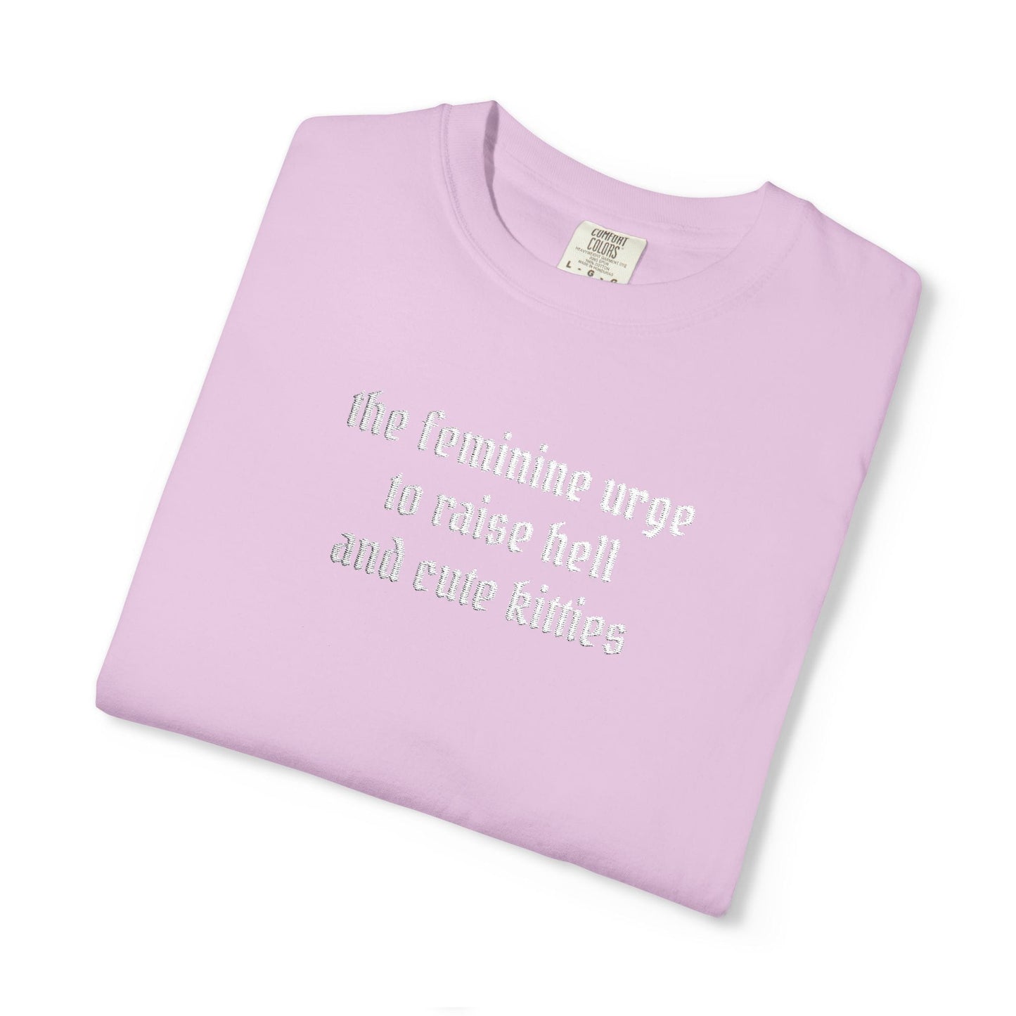Raise Hell & Cute Kitties Shirt (Embroidered)