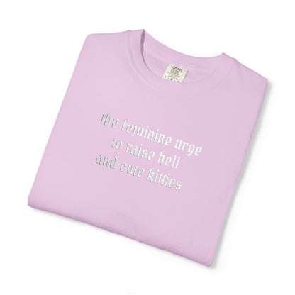 Raise Hell & Cute Kitties Shirt (Embroidered)