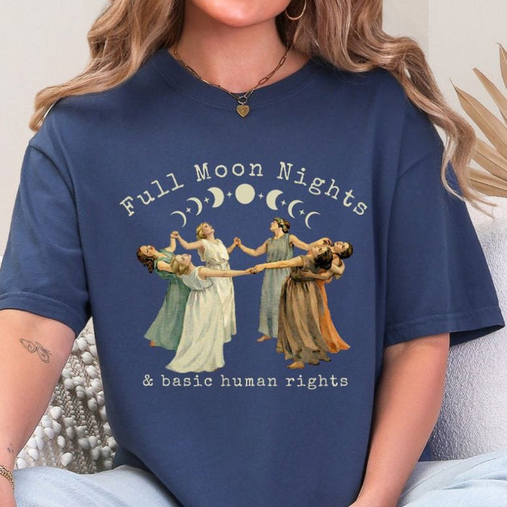Full Moon Night & Human Rights Shirt