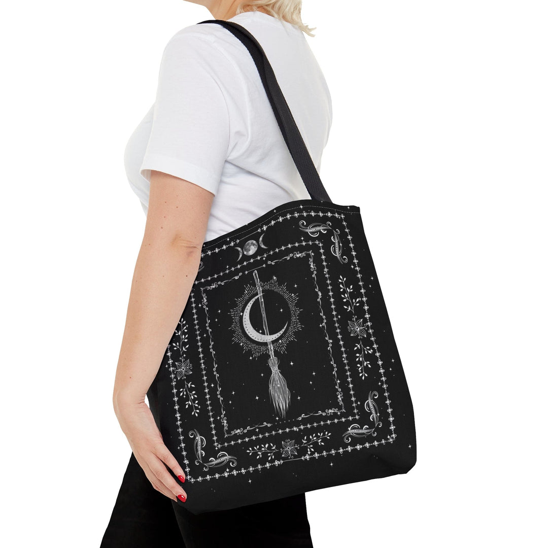 black white cosmic tote test