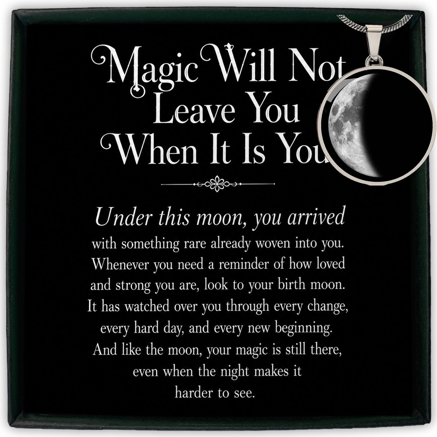 Personalized Moon Phase Necklace (engravable)