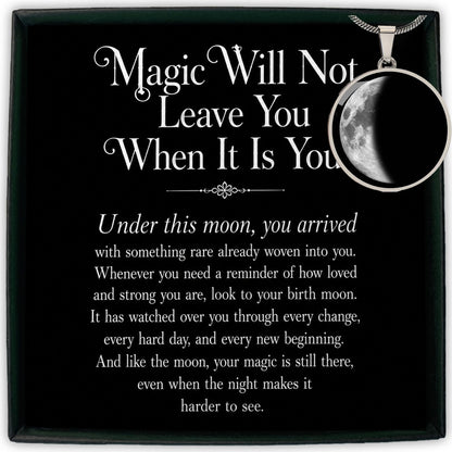 Personalized Moon Phase Necklace (engravable)