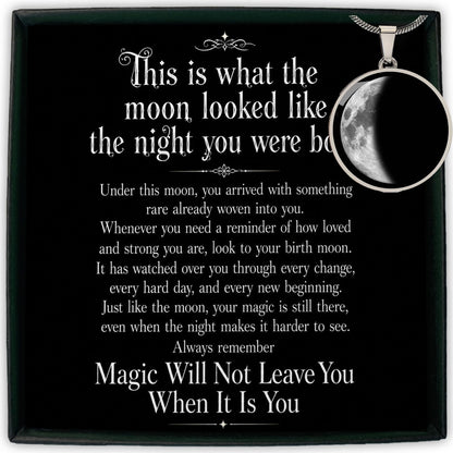 Personalized Moon Phase Necklace (engravable)