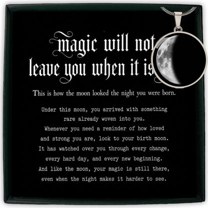 Personalized Moon Phase Necklace (engravable)