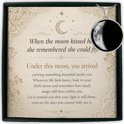 Personalized Moon Phase Necklace (engravable)