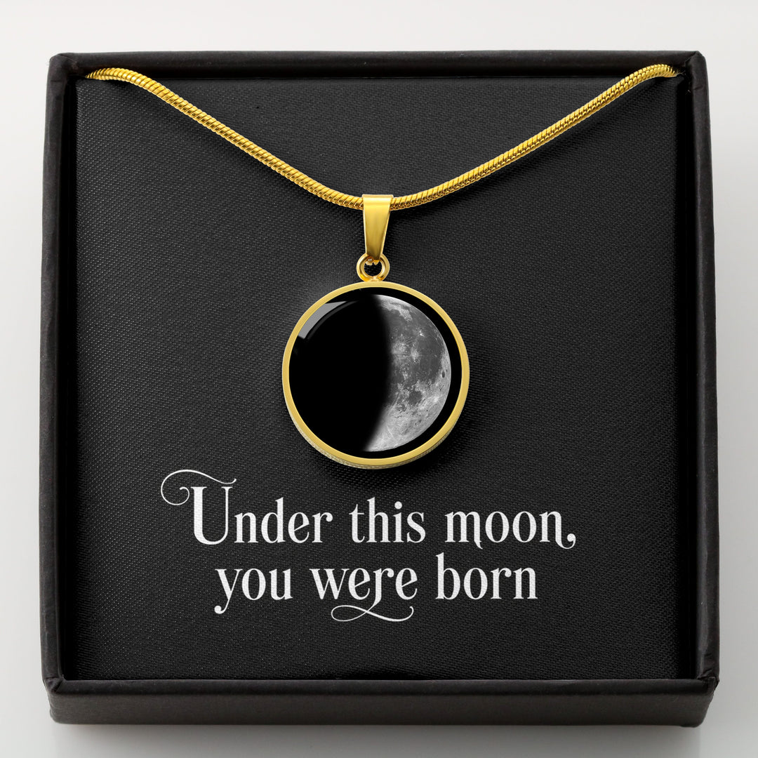 Personalized Birth Moon Phase Necklace