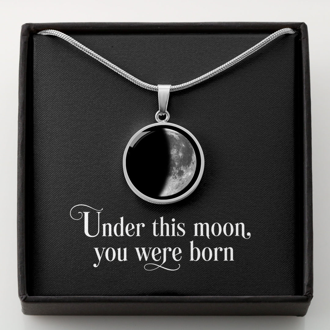 Personalized Birth Moon Phase Necklace