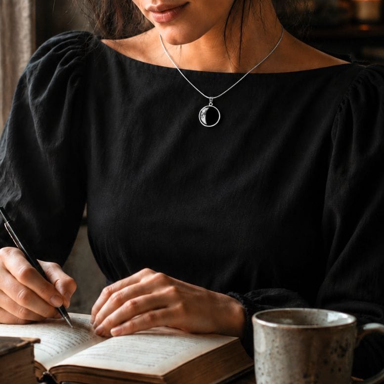 Personalized Birth Moon Phase Necklace