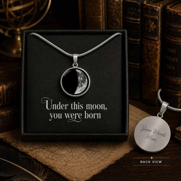 Personalized Birth Moon Phase Necklace