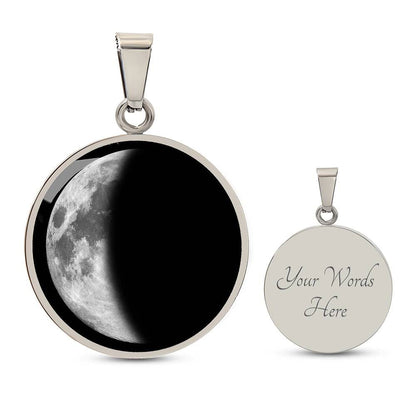 Personalized Moon Phase Necklace (engravable)