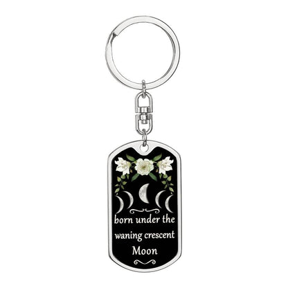 Keychain Custom Moon Phase (Waning Crescent Moon)
