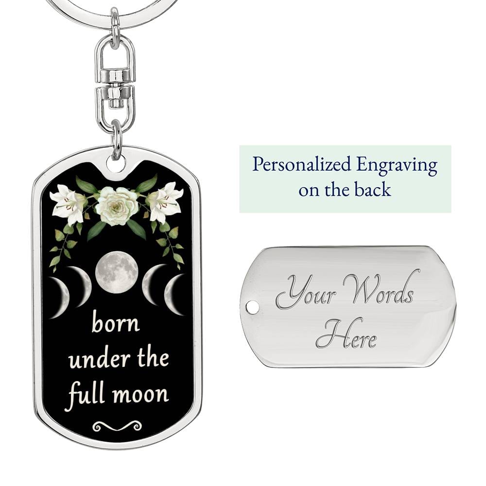 Keychain Custom Moon Phase (Full Moon)