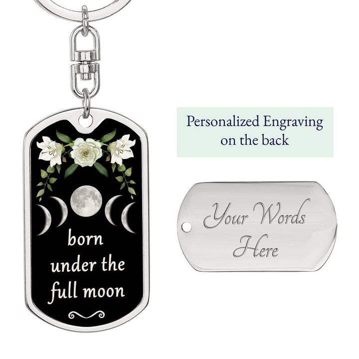 Keychain Custom Moon Phase (Full Moon)