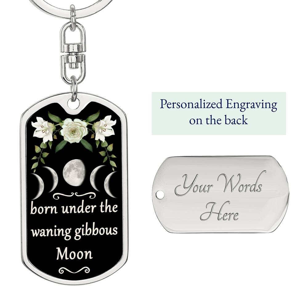 Keychain Custom Moon Phase (Waning Gibbous Moon)