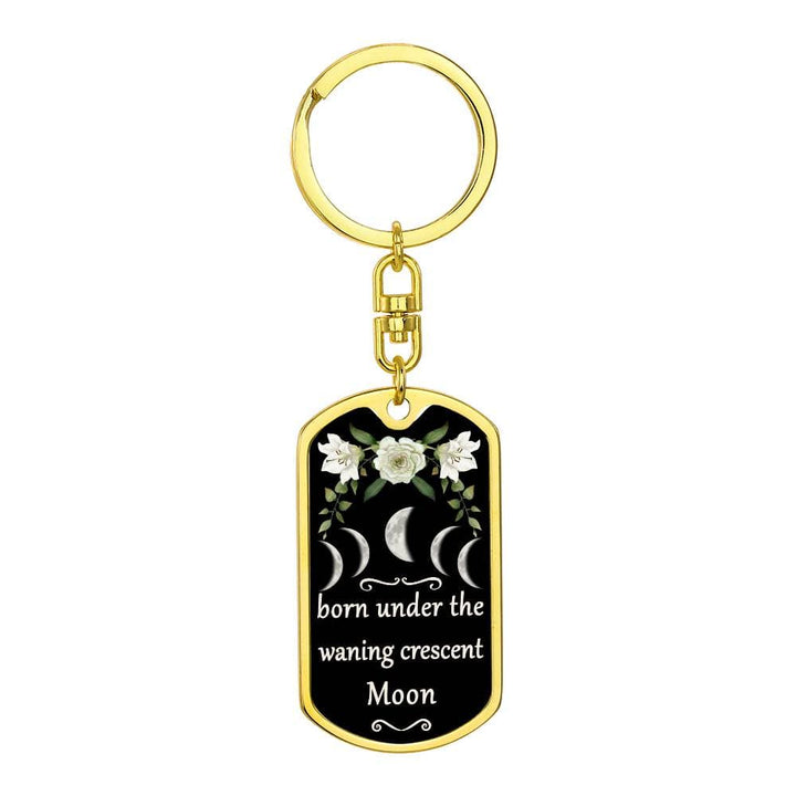 Keychain Custom Moon Phase (Waning Crescent Moon)