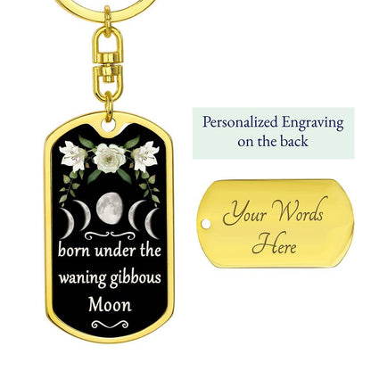Keychain Custom Moon Phase (Waning Gibbous Moon)