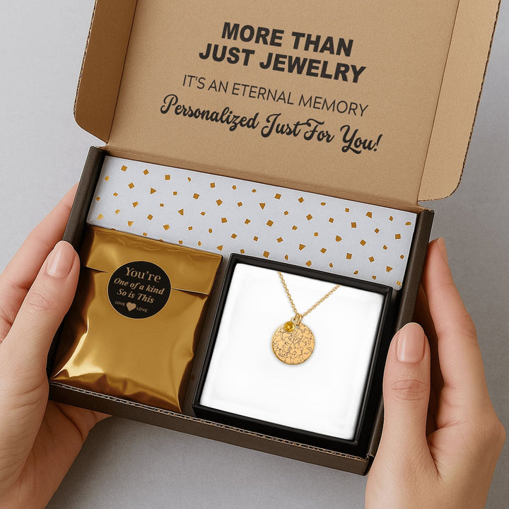test Coin Necklace with Birthstone
