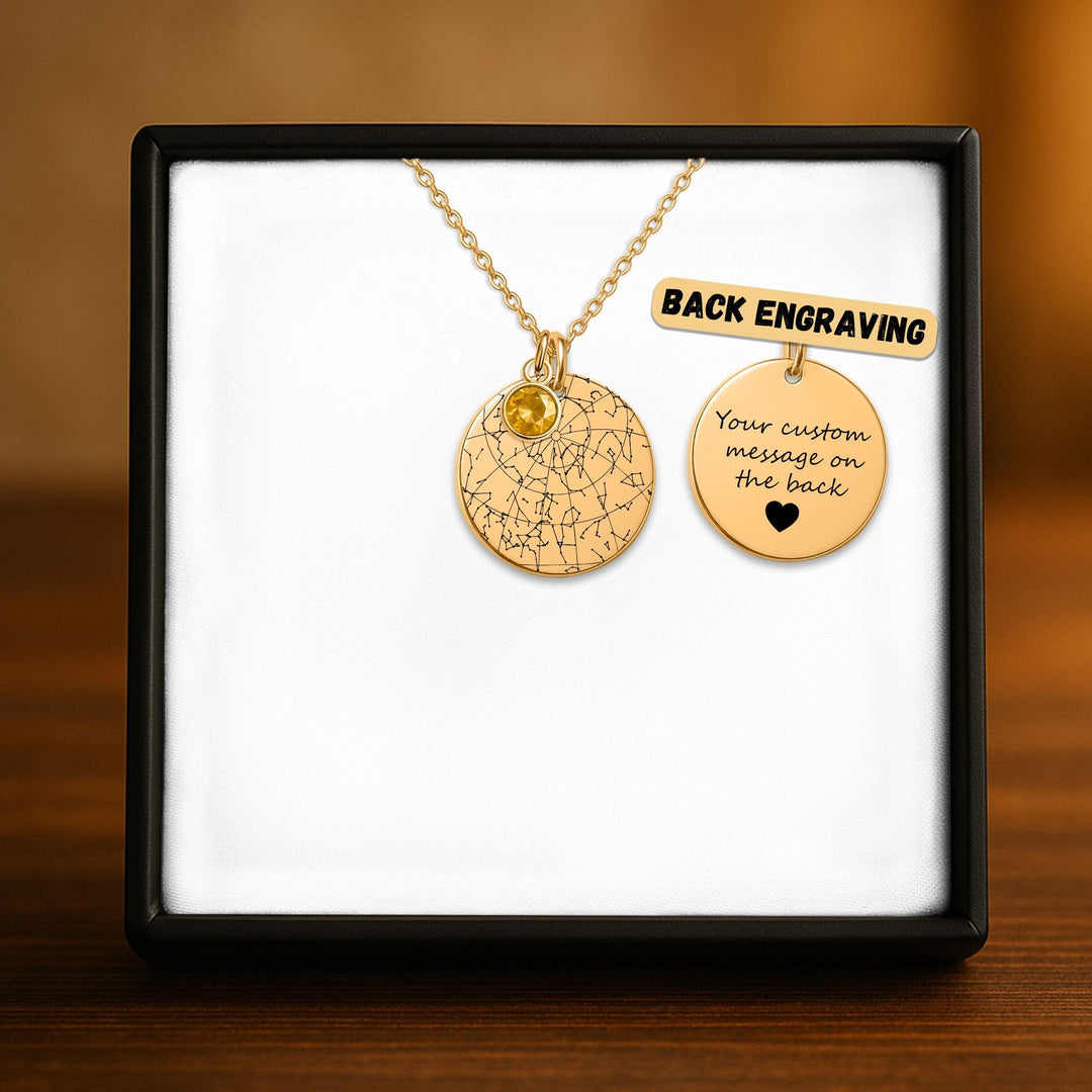 test Coin Necklace with Birthstone