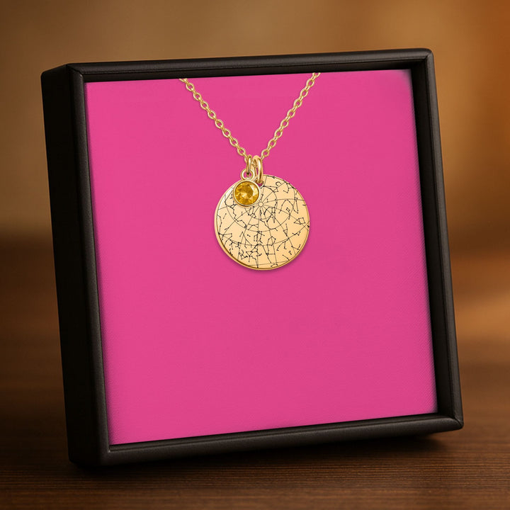 test2 Coin Necklace with Birthstone