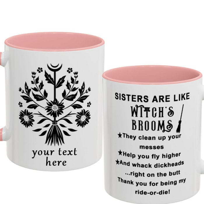 Personalized Witch's Broom Bestie/Sister Mug
