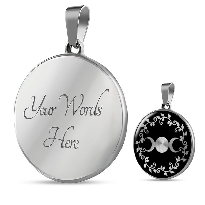 Triple Moon Pendant with Necklace