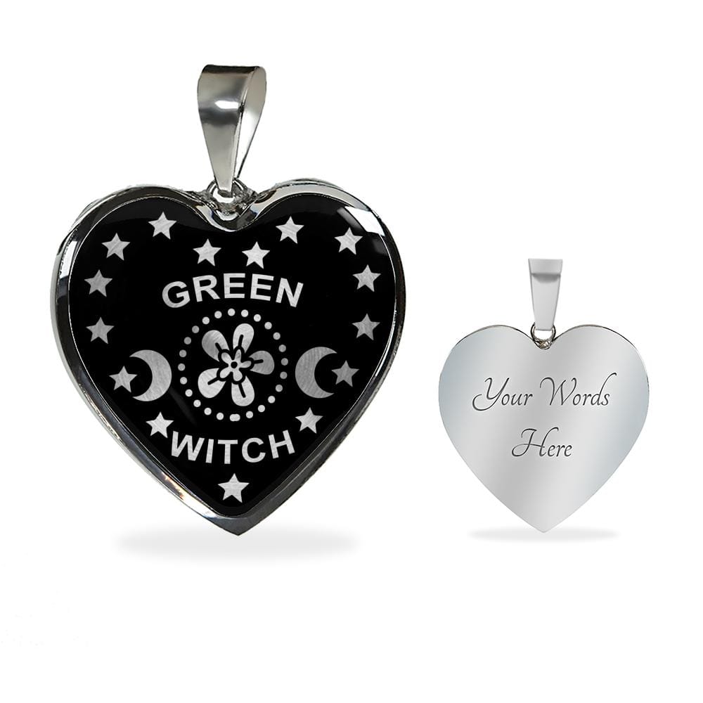 Green Witch Pendant with Necklace