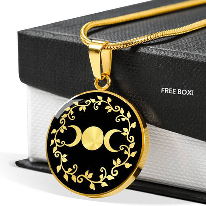 Triple Moon Pendant with Necklace